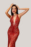 Sexy Red Sequin Dress for women, from DO LONG, The Viet Concept 