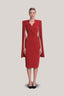 Crimson Red Irvine Maxi Dress for women, from JENNY K TRAN, The Viet Concept 