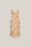 Close on Beige Chiffon Ruffle Midi Dress for women, from MUST HAVE, The Viet Concept2