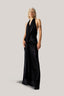 Black Rose Draped Midi Dress for women, from DATT OFFICIAL, The Viet Concept 