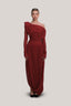 Red One Shoulder Midi Dress for women, from MUST HAVE, The Viet Concept 