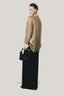 Back of Black Pristine Straight High Waist Polyester Floor Length Skirt for women, from LECIA, The Viet Concept