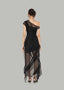 Back of One-shoulder Black Sheer Dress for women, from MUST HAVE, The Viet Concept