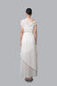 Back of Ivory Tulle Off One Shoulder Midi Dress for women, from MUST HAVE, The Viet Concept