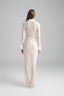 Back of Milan Beige Maxi Dress for women, from POEM, The Viet Concept