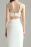 Close of AlUla White Midi Dress for women, from XITA, The Viet Concept