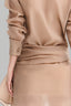 Close of Caramel Off-Shoulder Mini Shirt-Dress for women, form MUST HAVE, The Viet Concept