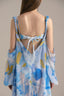 Close of Ha Long Bay Blue Ocean Maxi Dress for women, from XITA, The Viet Concept