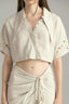 Detail of Hoi An Beige Croptop for women, from XITA, The Viet Cocnept 