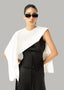 Close of Monochrome Cape Midi Dress for women, from MUST HAVE, The Viet Concept