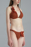 Close of Morocco Handmade Crochet Red Brown Bikini Bottom for women, from XITA, The Viet Concept