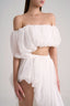 Close of White Off Shoulder Croptop and Midi Dress in Wench, from POEM, The Viet Concept