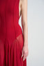 Close of Layla dress, Red Maxi Dress and Bodysuit, from CAOSTU, The Viet Concept