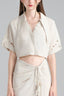 Close of Hoi An Beige Croptop for women, from XITA, The Viet Cocnept 