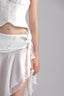 Detail of Phuket Linen Floral Embroidered Gown Skirt In White with Flora Belt for women, from LASSY, The Viet Concept