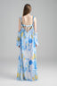 Back of Ha Long Bay Blue Ocean Maxi Dress for women, from XITA, The Viet Concept