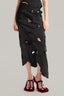 Detail of Black Cut-Out Layer Midi Skirt for women, from MUST HAVE, The Viet Concept