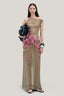 Front of Blossom Sheath Diagonal Neck Tulle Floor Length Dress for women, from LECIA, The Viet Concept