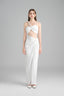 Front of AlUla White Midi Dress for women, from XITA, The Viet Concept