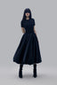 Front of Black Long Bubble Skirt for women, from CAOSTU, The Viet Concept 