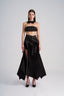 Front of Black Spendid Cut Dress, Silver Ring Tube Dress Belt, from CAOSTU, The Viet Concept