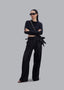 Front of Black Women's Wide-tube Pants for women, from CAOSTU, The Viet Concept 