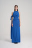 Front of Halter Blue Maxi Dress for women, from Klei Studio, The Viet Concept