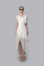 Front of Ivory Tulle Off One Shoulder Midi Dress for women, from MUST HAVE, The Viet Concept