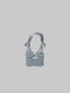 LUU VIETANH • Metallic Silver Artisanal Dau Dua Leather Weave Bag