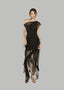 Front of One-shoulder Black Sheer Dress for women, from MUST HAVE, The Viet Concept