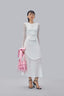 Front of White Multi-layer Hug Dress for women, from CAOSTU, The Viet Concept