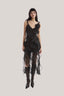 Black Ruffle Summer Midi Dress from MUST HAVE at The Viet Concept