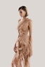 Beige Ruffle Midi Dress from MUST HAVE at The Viet Concept 3