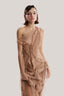 Beige Ruffle Midi Dress from MUST HAVE at The Viet Concept 2