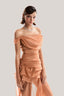 Caramel Draped Mullet Dress from MUST HAVE at The Viet Concept 2