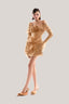 Beige Leaf Mini Dress from MUST HAVE at The Viet Concept 