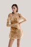 Beige Leaf Mini Dress from MUST HAVE at The Viet Concept 1