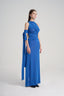 Side of Halter Blue Maxi Dress for women, from Klei Studio, The Viet Concept