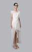 Side of Ivory Tulle Off One Shoulder Midi Dress for women, from MUST HAVE, The Viet Concept