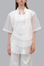 Close of White Multi-layer Shirt for women, from CAOSTU, The Viet Concept